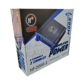 HF-2000.2 Amplificador 1500 Watts 200 Rms Con 2 Canales Clase A/B HF Audio