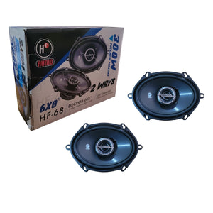 HF-68 Bocinas 6x8 Pulgadas 300 Watts Maximo 60 Rms 2 Vias HF Audio