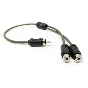 ICRCAYMF Cable RCA 21 CM de Largo 1 Macho a 2 Hembras IConnects