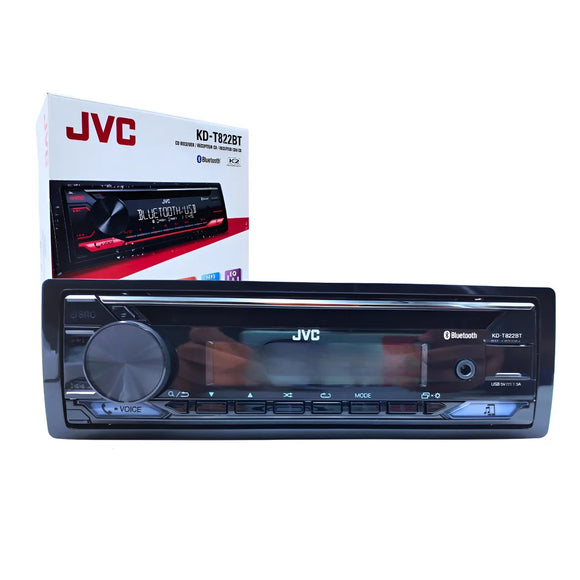 KD-T822BT Autoestéreo JVC, CD, USB, Bluetooth, AUX, USB de carga