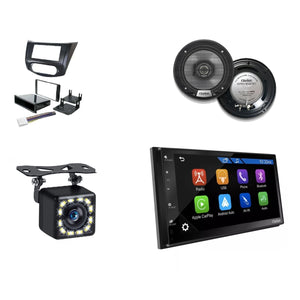 Kit Np300 16-21 Estereo 2 Din Con Pantalla Tactil 6.8" Mp3 Mp4 Usb Bluetooth Android Auto CarPlay Frente Arnes y Camara de reversa Clarion