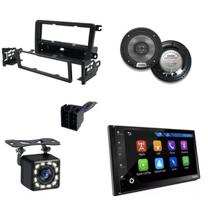 Kit Vento 13-20 Estereo 2 Din Con Pantalla Tactil 6.8" Mp3 Mp4 Usb Bluetooth Android Auto CarPlay Frente Arnes Camara de reversa y Aumentos Clarion