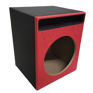 NZ-1P12PI-R Cajon Acustico Porteado Para Subwoofer de 12 Pulgadas Color Rojo Mdf de 15