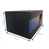 NZ-1P8-B Cajon Acustico Porteado Para Subwoofer Profesional de 8 Pulgadas Color Negro Mdf de 15