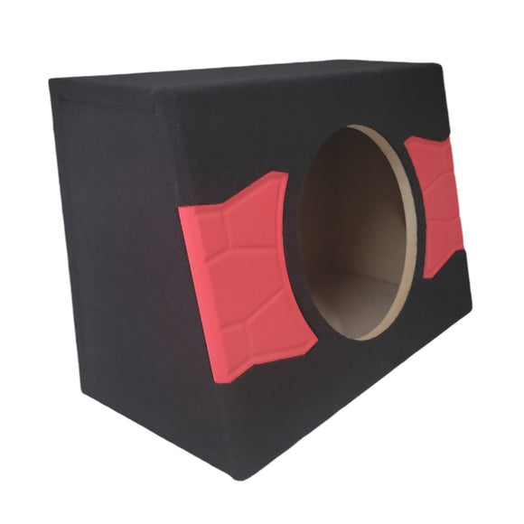 NZ-1S10TK-R Cajon Acustico Sellado Para Subwoofer de 10 Pulgadas Color Rojo Mdf de 15