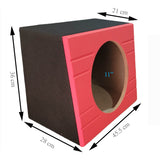 NZ-1S12TK-R Cajon Acustico Sellado Para Subwoofer de 12 Pulgadas Color Rojo Mdf de 15