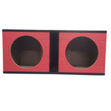 NZ-2P12C-R Cajon Acustico Porteado Central Para Subwoofer de 12 Pulgadas Color Rojo