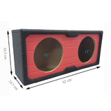 NZ-2S12-R Cajon Acustico Sellado Para Subwoofer de 12 Pulgadas Color Rojo Mdf de 15