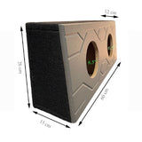 NZ-2S65TK-R Cajon Acustico Sellado 6.5" Alfombrado Con Frente Vinil Rojo