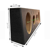 NZ-4S65TK-R Cajon Acustico Sellado 4 de 6.5" Alfombrado Con Frente Vinil Rojo