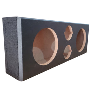NZ-4S65T25-B Cajon Acustico Sellado 2 de 6.5" y Tweeters Alfombrado Con Frente Vinil Negro