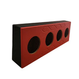 NZ-4S65TK-R Cajon Acustico Sellado 4 de 6.5" Alfombrado Con Frente Vinil Rojo