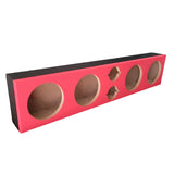 NZ-6S65T25-R Cajon Acustico Sellado 4 de 6.5" y Tweeters Alfombrado Con Frente Vinil Rojo