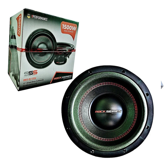 RKS-EL1224 Subwoofer 12 Pulgadas 1500 Watts 750 Rms Doble Bobina Rock Series