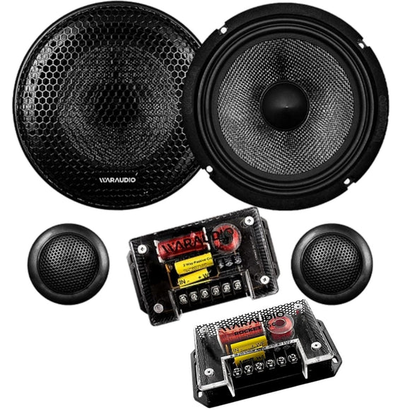 ROCKET65C Set De Medios 6.5 Pulgadas 250 Watts 80 Rms Con Crossover War Audio