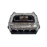 SR-BLOCK4X4 Block Distribucion 1 Entrada 0 o 4 AWG / 4 Salidas 4 o 8 AWG Para Amplificador Spider