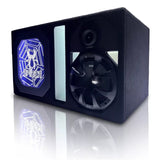 SR-RUM12-1M Caja Rumbera 12" Con Iluminacion 1 Subwoofer 1 Medios y Tweeter