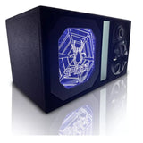 SR-RUM12-1M Caja Rumbera 12" Con Iluminacion 1 Subwoofer 1 Medios y Tweeter