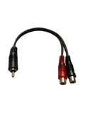 HF-MC2F Par de Cables Silicon RCA 22 CM de Largo 1 Macho a 2 Hembras HF Audio