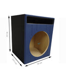 NZ-1P12PI-BL Cajon Acustico Porteado Para Subwoofer de 12 Pulgadas Color Azul Mdf de 15