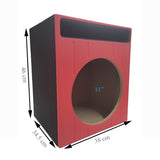 NZ-1P12PI-R Cajon Acustico Porteado Para Subwoofer de 12 Pulgadas Color Rojo Mdf de 15