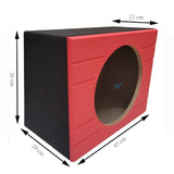 NZ-1S12CA-R Cajon Acustico Sellado Para Subwoofer de 12 Pulgadas Color Rojo Mdf de 15