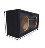 NZ-2S10-B Cajon Acustico Sellado Para Subwoofer de 10 Pulgadas Color Negro Mdf de 15