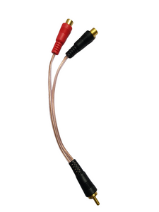 SP-RC2F Par de Cables RCA 22 CM de Largo 1 Macho a 2 Hembras Speed