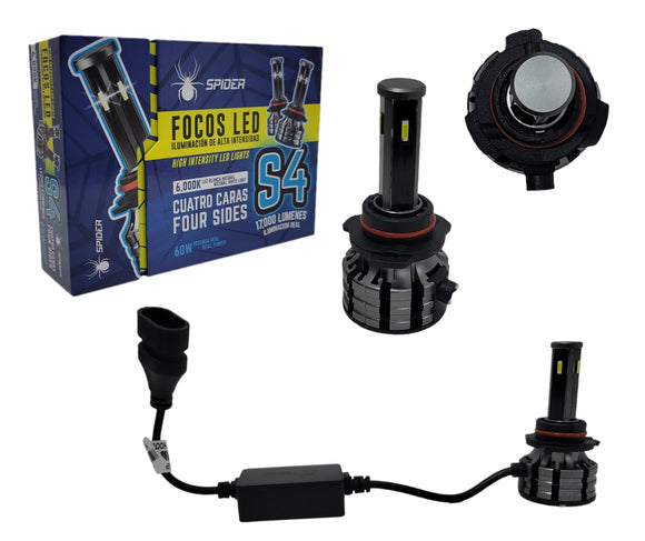 SR-S49006 Focos Leds 9006 17,000 Lumenes Serie S4 Spider